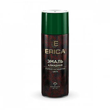 Аэрозольная эмаль алкидная Erica темно-зеленая 520мл