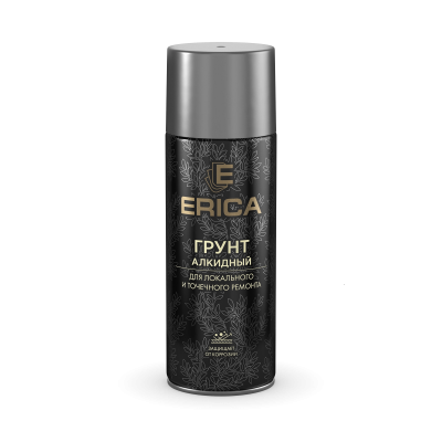 Аэрозольный грунт алкидный Erica черный 520мл