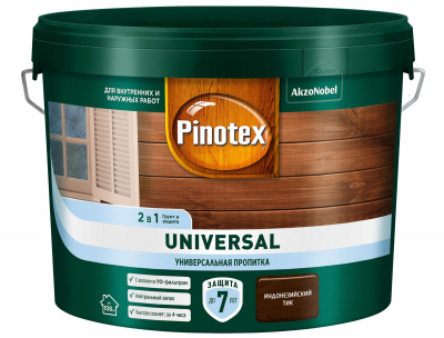 Пропитка PINOTEX-UNIVERSAL 2 в 1 Индонезийский тик 9л.