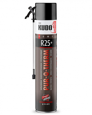 Утеплитель напыляемый KUDO PUR-O-THERM R25+ бесшовный высокой плотности 1000мл