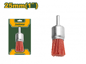 Щетка-крацовка для дрели 25мм плоская полимерно-абразивная JADEVER