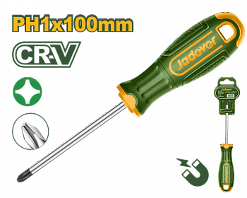 Отвертка крестовая PH1 100мм Cr-V JADEVER
