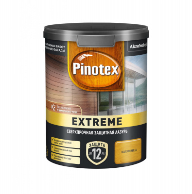 Лазурь PINOTEX-EXTREME для дерева калужница 0.9л