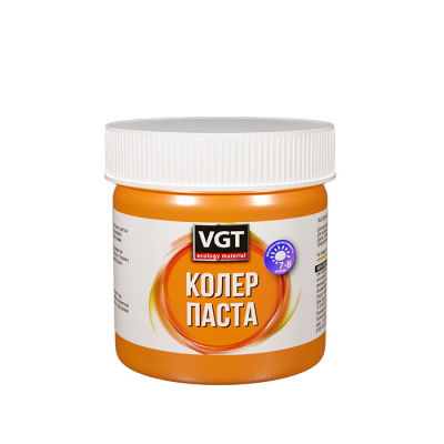 Паста колеровочная VGT высококонцентрированная оранжевая 0,10 кг