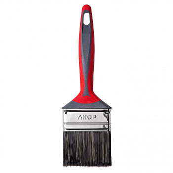 Кисть для водных красок Профи 70х12, двухкомпонентная ручка, нержавеющая сталь АКОР