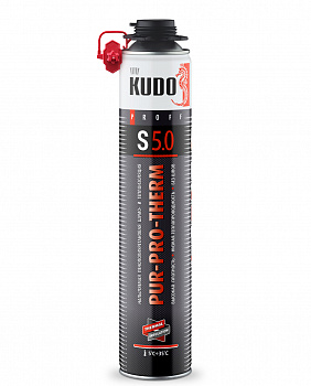 Утеплитель напыляемый KUDO PUR-PRO-THERM S5.0 профессиональный бесшовный высокой плотности 1000мл