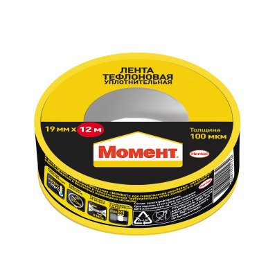 Лента уплотнительная (Фум) "Момент" 12м (Хенкель)