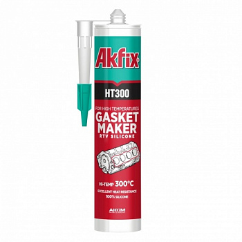 Герметик силиконовый термостойкий Akfix НТ300 красный 310мл