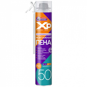 Пена профессиональная XP монтажная всесезонная 50л, 650мл, 650г
