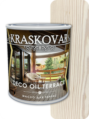 Масло для террас Kraskovar Deco Oil Terrace белоснежный 0,75л