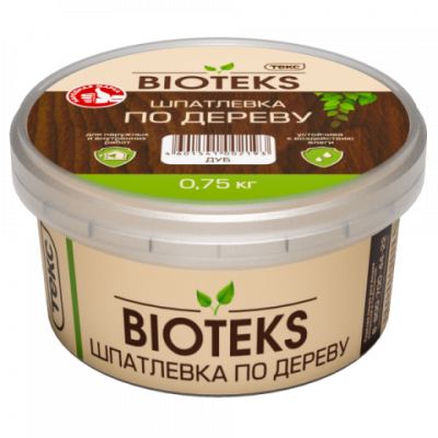 Шпатлевка по дереву дуб BIOTEKS 0,75кг (Текс)