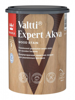 Лазурь-антисептик TIKKIVALA лессирующий VALTTI EXPERT AKVA база EP полуматовый 0,9л