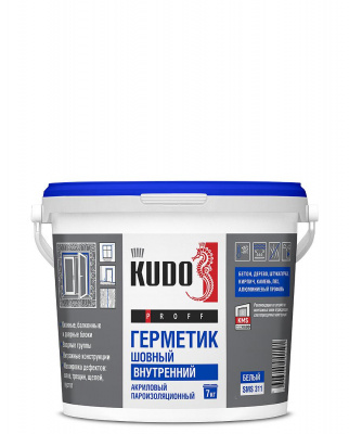 Герметик акриловый пароизоляционный внутренний KUDO PROFF белый 7кг
