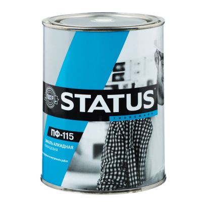 Эмаль ПФ-115 STATUS белая 0,8кг