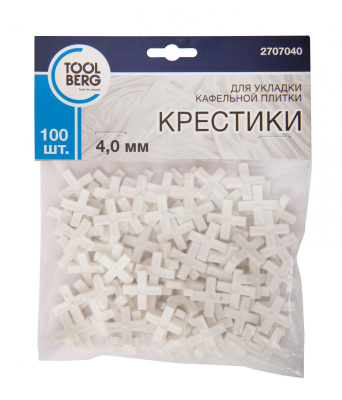 Крестики для плитки 4,0 мм (100шт) "TOOLBERG"
