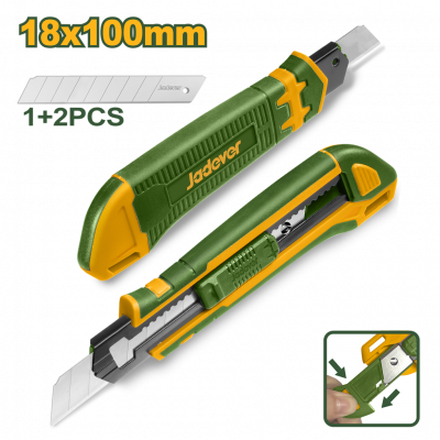 Нож универсальный 170мм + 3 лезвия 18мм JADEVER