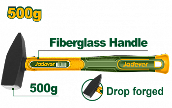 Молоток 500гр с фибергласовой ручкой JADEVER