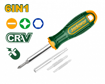Отвертка со сменными насадками 6в1 JADEVER
