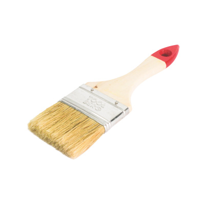 Кисть плоская Классик-Стандарт 63мм натуральная светлая щетина, деревянная ручка TOOLBERG