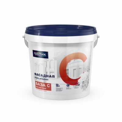 Краска Престиж ВД латексная фасадная База С 2,7л