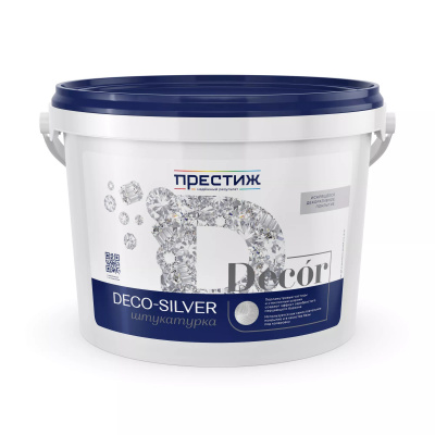 Штукатурка акриловая ПРЕСТИЖ DECO SILVER серебристая 2,5 кг