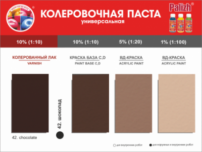 №42 Колер Palizh STANDART универсальный 0,1л (150 г ) шоколад