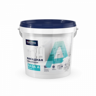 Краска Престиж ВД латексная фасадная База А 0,9л