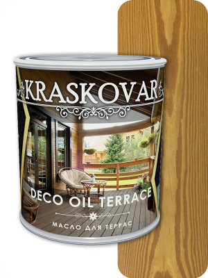 Масло для террас Kraskovar Deco Oil Terrace тик 0,75л