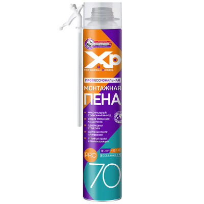 Пена профессиональная XP монтажная всесезонная 850мл, 950г