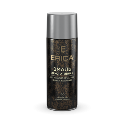 Аэрозольная эмаль декоративная Erica алюминий 520мл