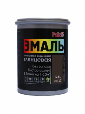 Эмаль акриловая Palizh глянцевая шоколадно-коричневая RAL8017 1кг