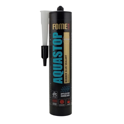 Клей-герметик каучуковый Fome Flex Aquastop прозрачный 300мл (Тегра)