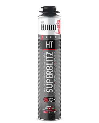 Клей-пена KUDO универсальный конструкционный профессиональный SUPERBLITZ HT 1000мл всесезонный