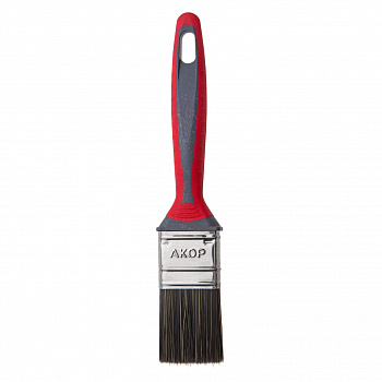 Кисть для водных красок Профи 35х10, двухкомпонентная ручка, нержавеющая сталь АКОР