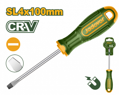 Отвертка шлицевая SL4 100мм Cr-V JADEVER