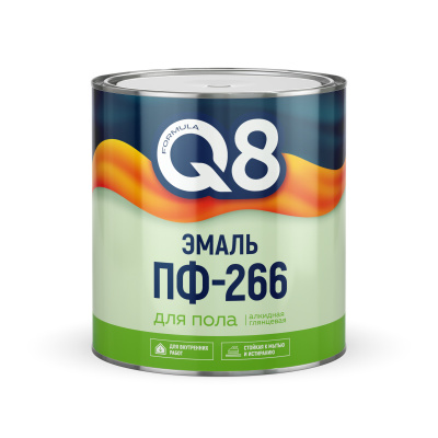 Эмаль для пола ПФ-266 ФОРМУЛА Q8 светлый орех 2,6кг