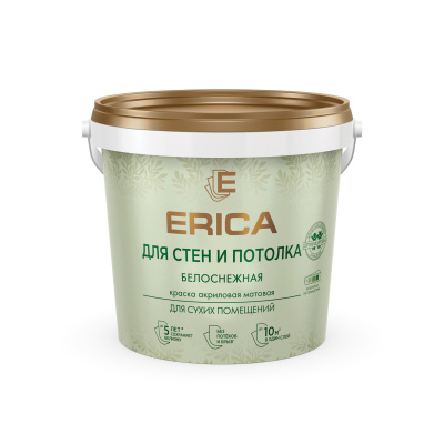 Краска для стен и потолка Erica 1,4 кг