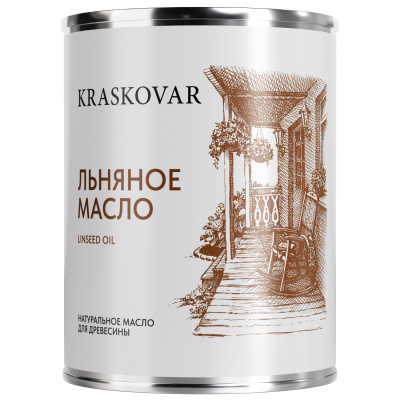 Масло льняное для дерева Kraskovar Wood Oil Protect 0,75л