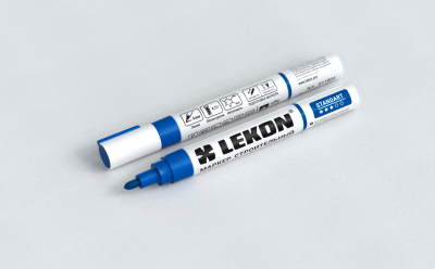 Маркер LEKON Standart с нитроэмалью 4 мм цвет синий