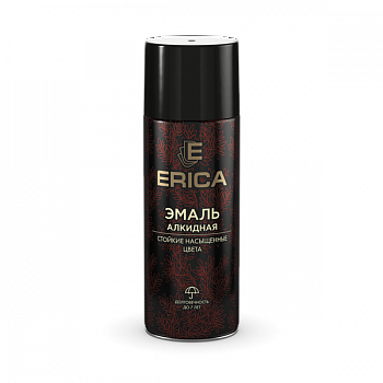 Аэрозольная эмаль алкидная Erica черная матовая 520мл