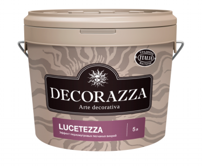 Декоративное покрытие DECORAZZA Lucetezza LC001 база Argento 5л с эффектом песчаных вихрей