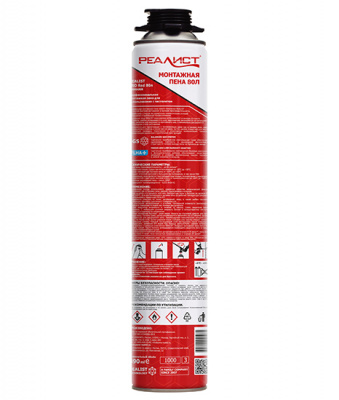 Пена профессиональная REALIST PRO Red монтажная 80л зимняя