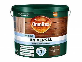 Пропитка для дерева Omnitex UNIVERSAL 2 в 1 Индонезийский тик 2,5л