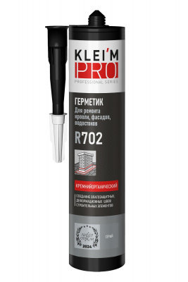 Герметик кремнийорганический для кровли KLEI`MPRO R702 серый 300мл
