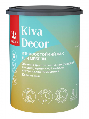 Лак акрилатный Тиккурила KIVA DECOR EP полуматовый 0,9л