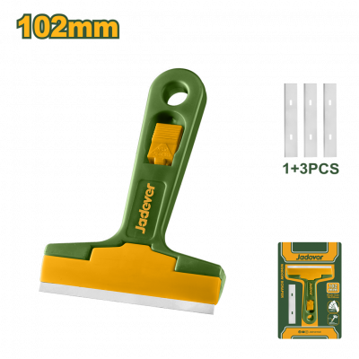 Скребок для стекла 102мм (1+3 лезвия 18*100мм) JADEVER