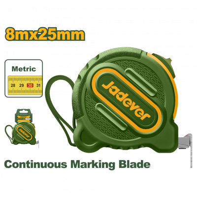 Рулетка одна кнопка 8м*25мм JADEVER