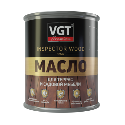 Масло для террас и садовой мебели VGT Темный ясень 0,75 л