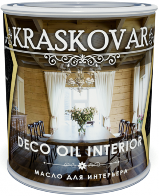 Масло для интерьера Kraskovar Deco Oil Interior графит 0,75л