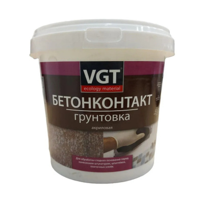 Грунтовка Бетонконтакт VGT ВД-АК-0301 белая 1,5кг